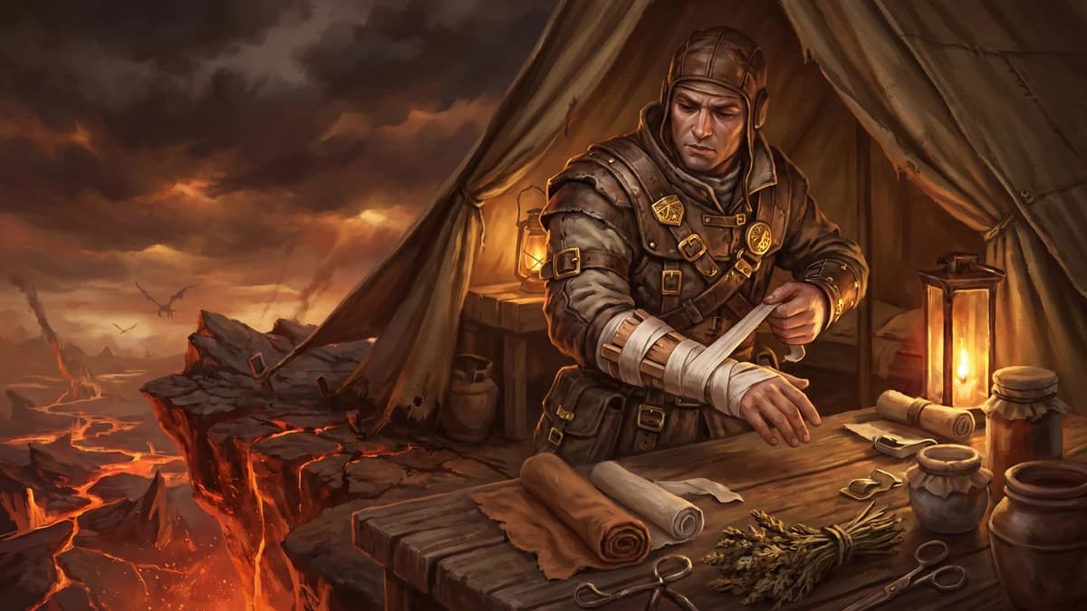 Первая помощь 450–525 в Cataclysm: бинты из угольного шелка