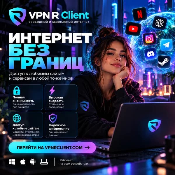 VPN R Client — интернет без границ. Перейти на vpnrclient.com
